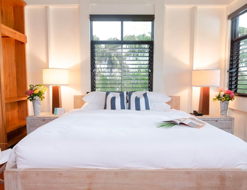 King bed in the cottage
